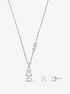 Precious Metal-Plated Sterling Silver Stone Necklace and Stud Earrings Set michael kors precious metal plated sterling silver stone necklace and stud earrings set