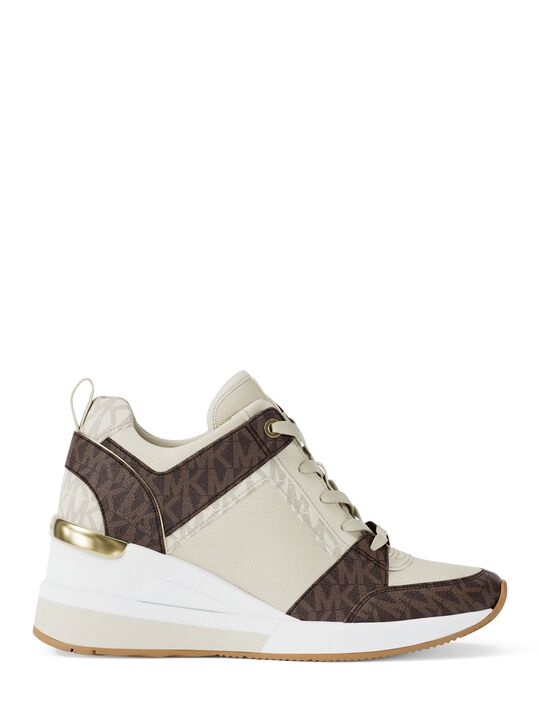 michael kors georgie signature logo trainer