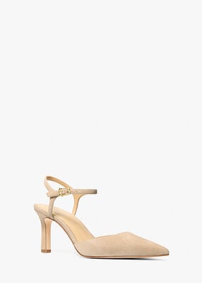 michael kors amara suede slingback pump