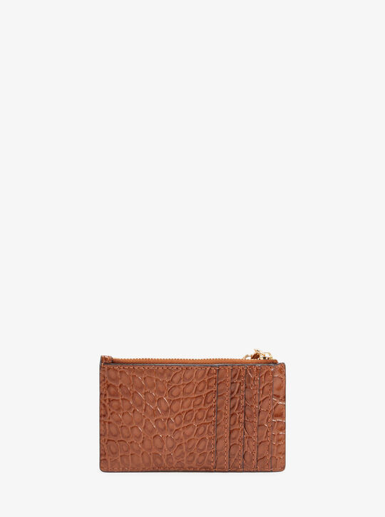 حافظة بطاقات صغيرة من الجلد المنقوش بنقشة جلد التمساح michael kors حافظة بطاقات صغيرة من الجلد المنقوش بنقشة جلد التمساح