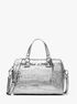 Grayson Medium Metallic Crocodile Embossed Leather Satchel michael kors grayson medium metallic crocodile embossed leather satchel