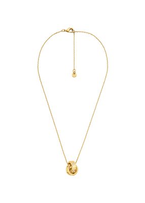 michael kors logo and cubic zirconia necklace