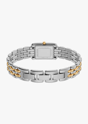 michael kors ساعة مايكل كورس إسيكس بثلاث عقارب من الفولاذ المقاوم للصدأ بلونين