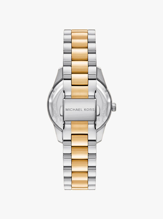 michael kors lexington pav  two tone watch