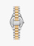 michael kors lexington pav  two tone watch