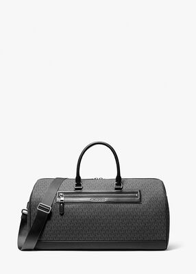 michael kors jet set signature logo weekender bag