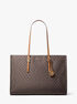 Zadie Large Signature Logo Printed Tote Bag michael kors zadie large signature logo printed tote bag