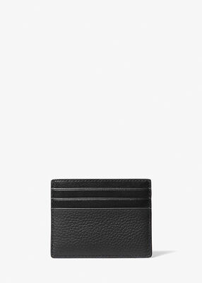 michael kors hudson pebbled leather card case