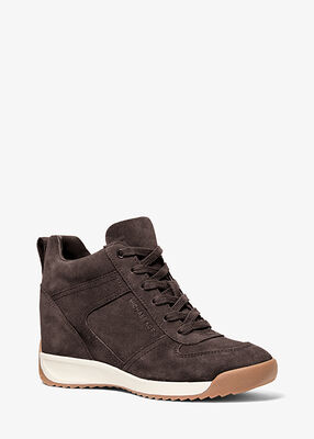 michael kors nikko s2 suede wedge trainer