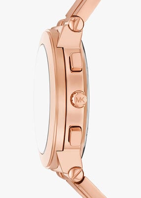 michael kors billie rose gold tone stainless steel watch