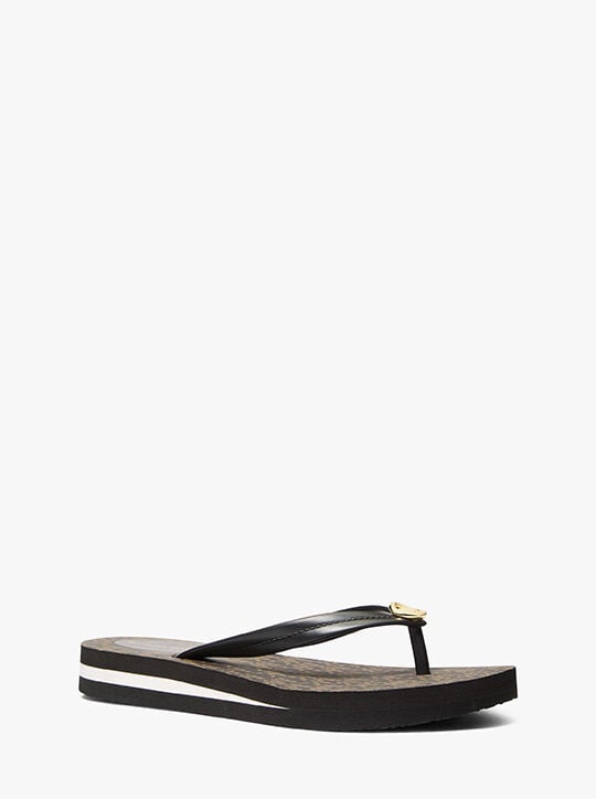 Posie Signature Logo Flip Flop michael kors posie signature logo flip flop
