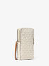 michael kors jet set small signature logo smartphone crossbody bag