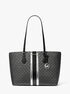 Sheila Large Signature Logo and Metallic Tote Bag michael kors sheila large signature logo and metallic tote bag