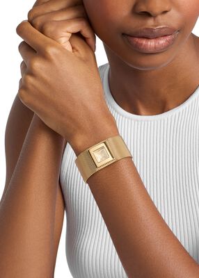 michael kors petite georgie gold tone mesh watch