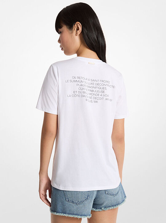 michael kors st  tropez cotton t shirt