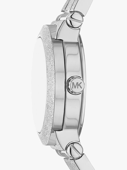 Petite Billie Frosted Silver-Tone Watch michael kors petite billie frosted silver tone watch