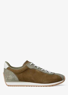 michael kors rhodes color block suede trainer