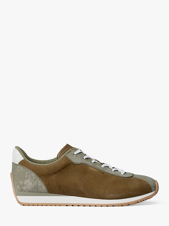 Rhodes Color-Block Suede Trainer michael kors rhodes color block suede trainer