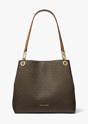 michael kors kensington large signature logo tote bag