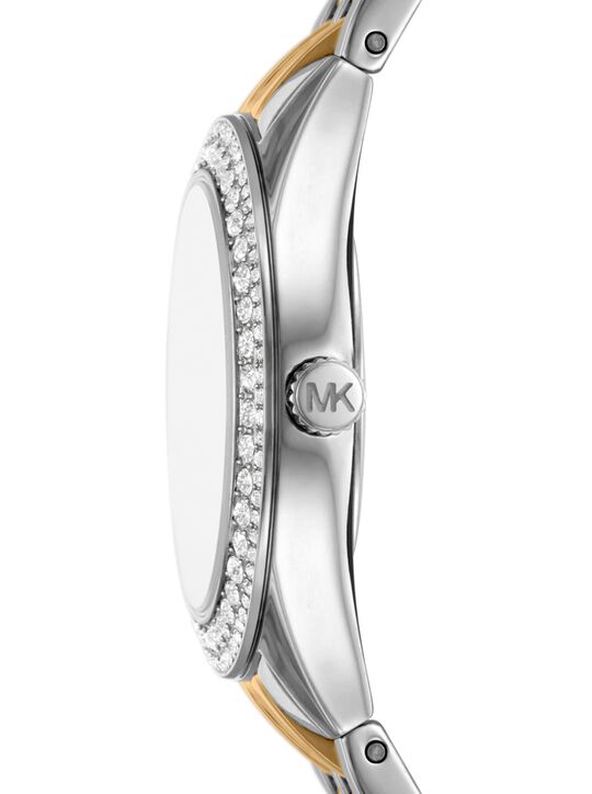 Harlowe Pavé Two-Tone Watch michael kors harlowe pav two tone watch