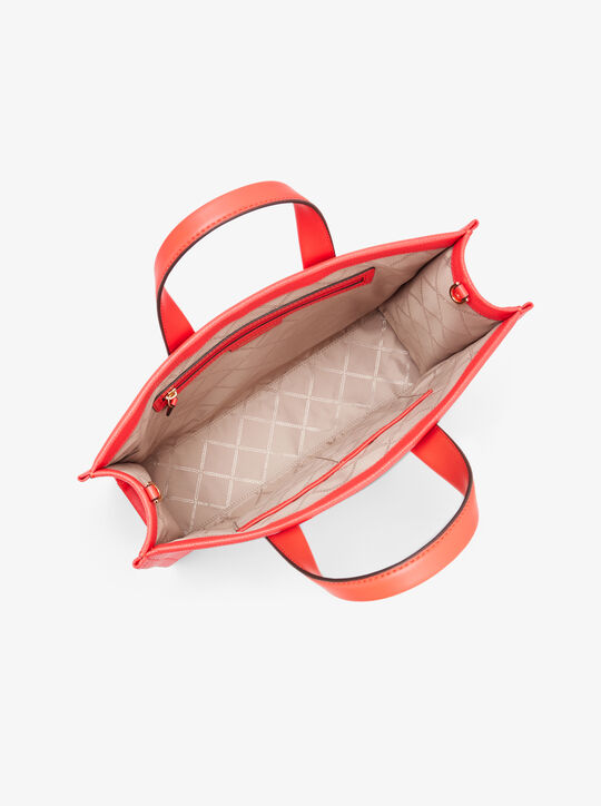 michael kors gigi large embossed leather tote bag