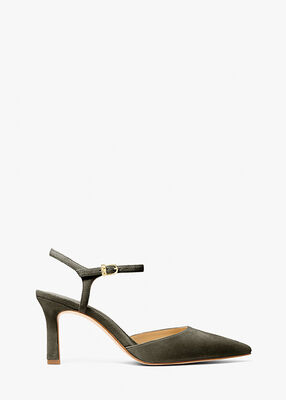 michael kors amara suede slingback pump