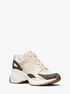 Zuma Two-Tone Signature Logo and Nylon Trainer michael kors zuma two tone signature logo and nylon trainer