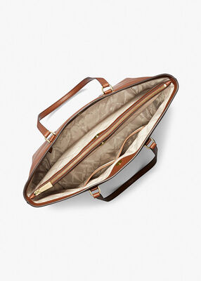 michael kors temple large pebbled leather tote bag