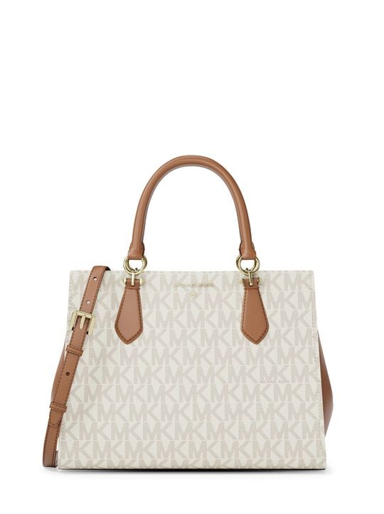 Marilyn Medium Signature Logo Convertible Satchel michael kors marilyn medium signature logo convertible satchel