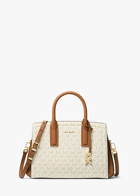 michael kors laila small signature logo satchel
