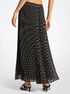 michael kors polka dot pleated georgette skirt
