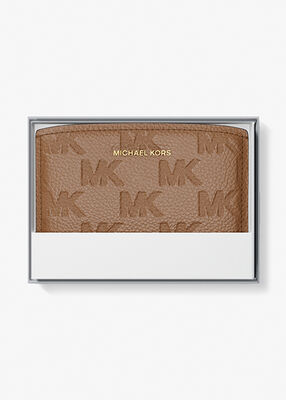michael kors bryant medium logo embossed leather wallet