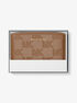 michael kors bryant medium logo embossed leather wallet