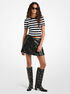 michael kors pleated patent mini skirt