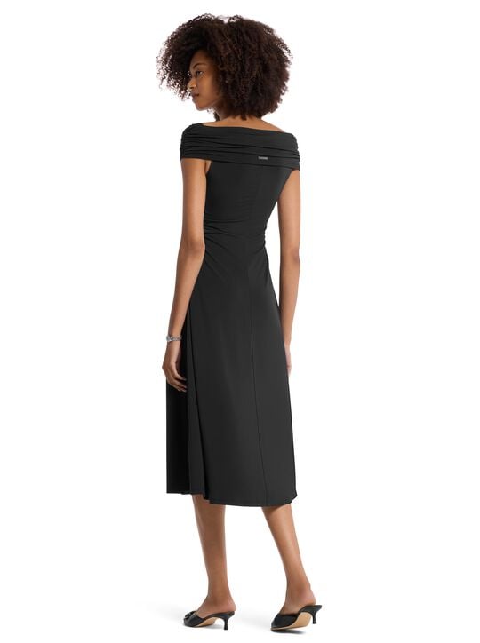 Ribbed Off-the-Shoulder Midi Dress michael kors ribbed off the shoulder midi dress