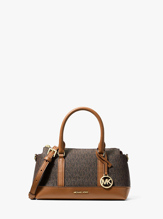 michael kors andie small signature logo satchel