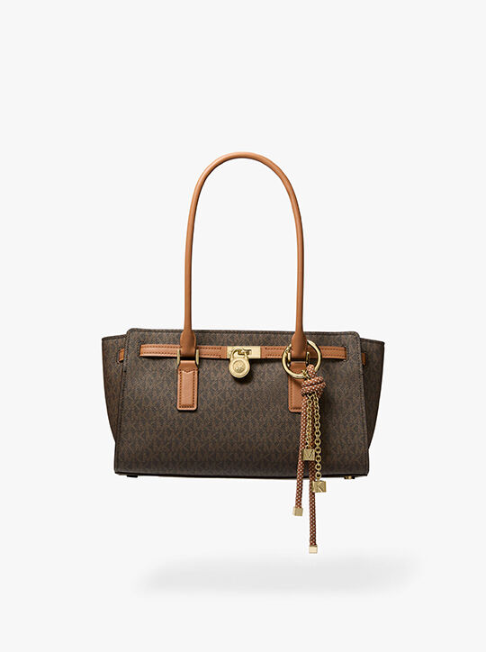 michael kors hamilton moderne small signature logo satchel
