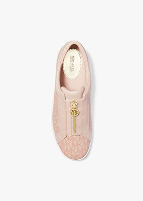 michael kors keaton signature logo zip up sneaker