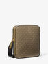 michael kors hudson mini signature logo flight bag