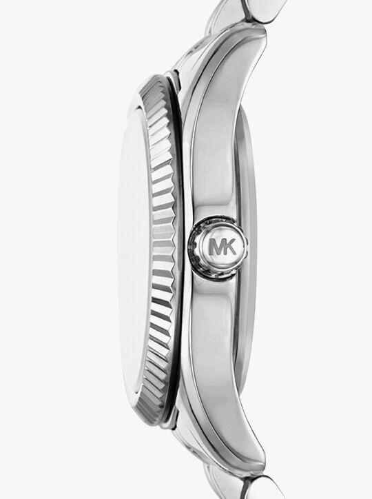 Lexington Pavé Silver-Tone Watch michael kors lexington pav silver tone watch