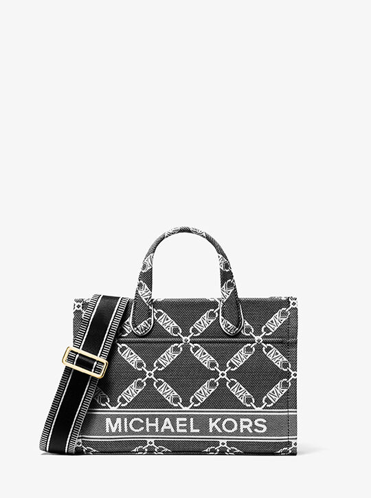 michael kors حقيبة جيجي صغيرة بشعار الجاكار إمباير