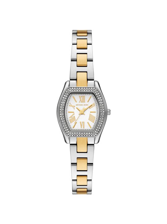 michael kors petite chelsea pav  two tone watch