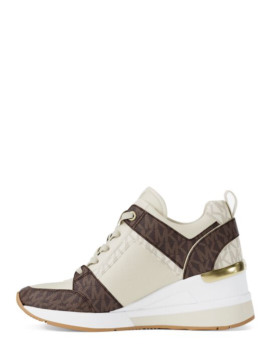 michael kors georgie signature logo trainer