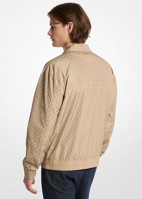 michael kors signature logo windbreaker jacket