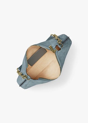 michael kors حقيبة نوليتا متوسطة الحجم من جلد النوبوك مع سلسلة