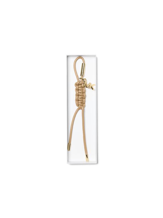 Gold-Tone and Braided Cord Bag Charm michael kors gold tone and braided cord bag charm