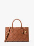 Scarlett Medium Woven Leather Satchel michael kors scarlett medium woven leather satchel
