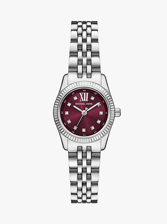 Lexington Pavé Silver-Tone Watch michael kors lexington pav silver tone watch
