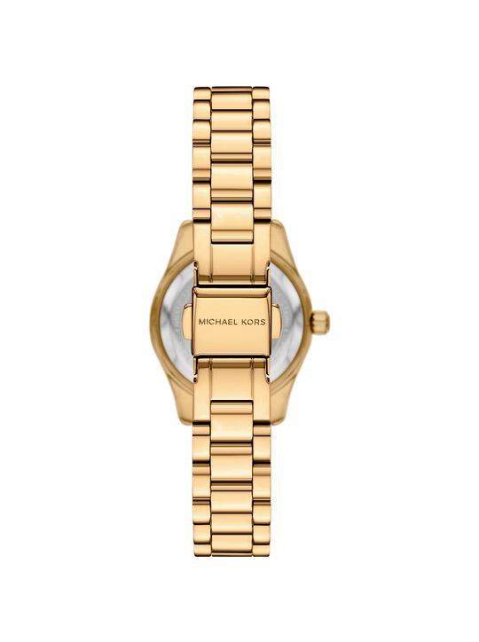 michael kors lexington brushed gold tone watch gift set