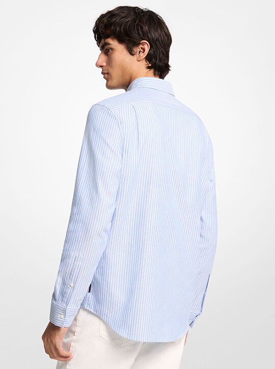 Classic-Fit Striped Cotton Shirt michael kors classic fit striped cotton shirt